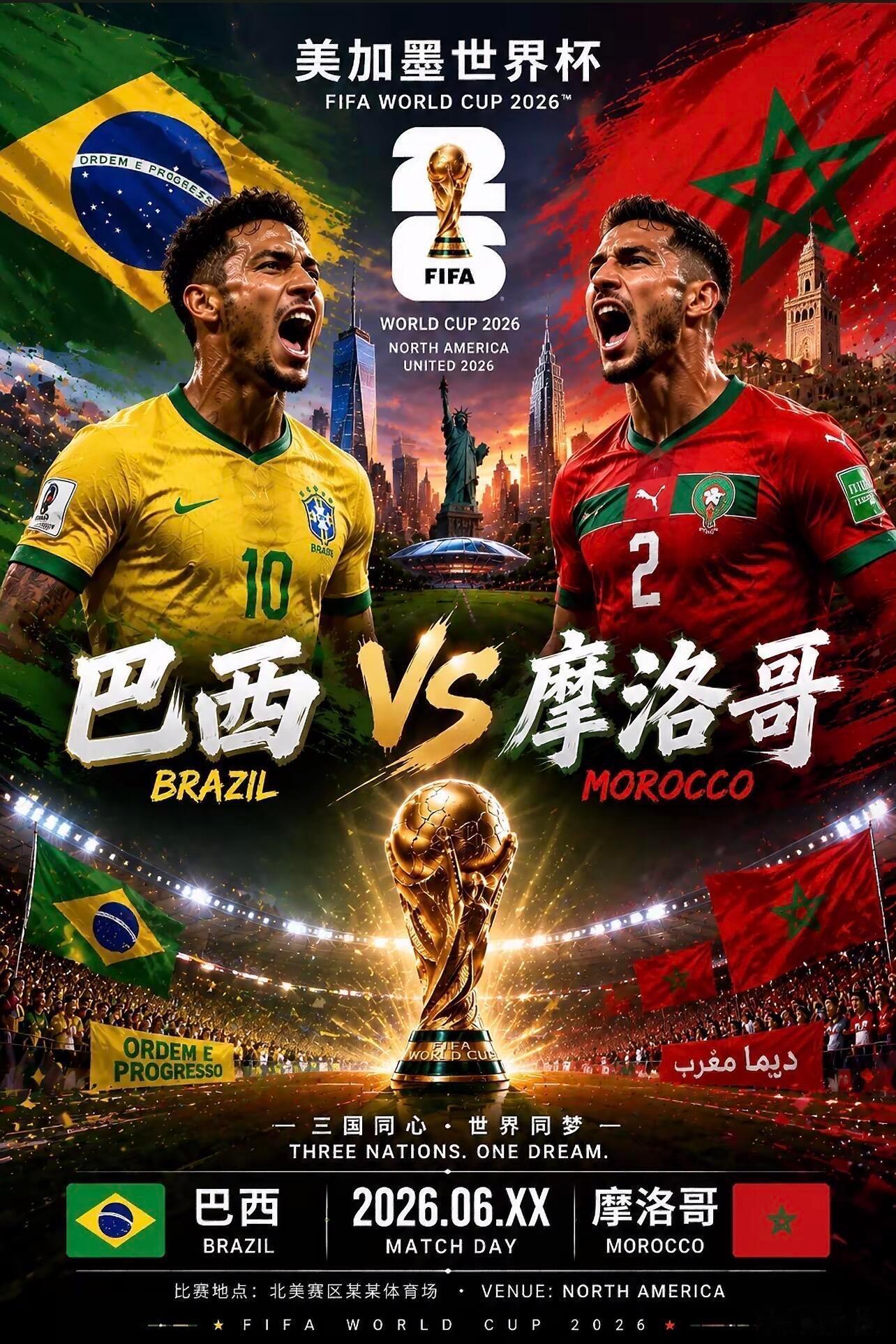 巴西🆚摩洛哥，你选？||巴西 vs 摩洛哥：不只是足球，这是艺术与钢铁的碰撞！