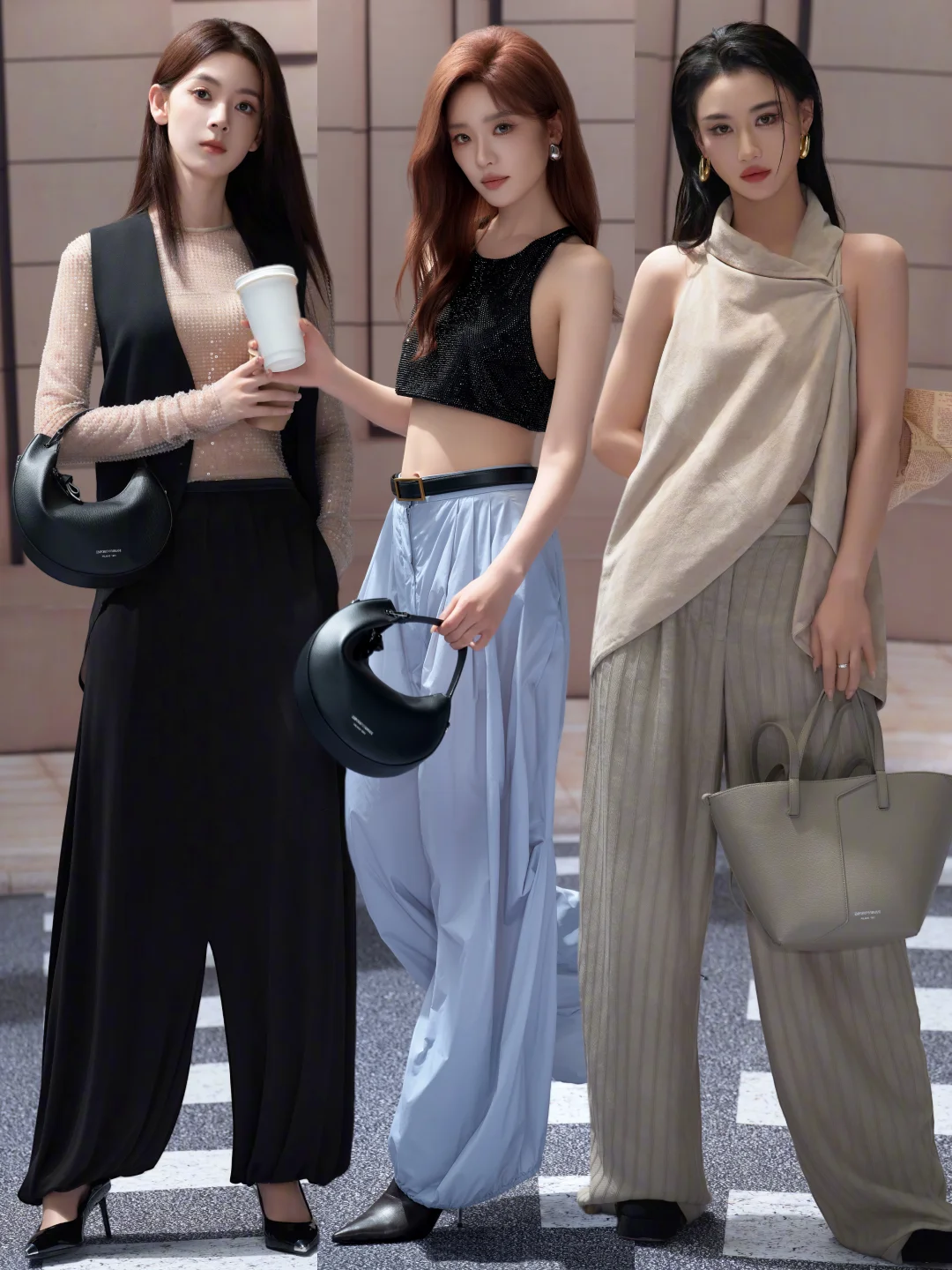 乘风成团夜GA造型后，姐姐们又穿EA拍大片