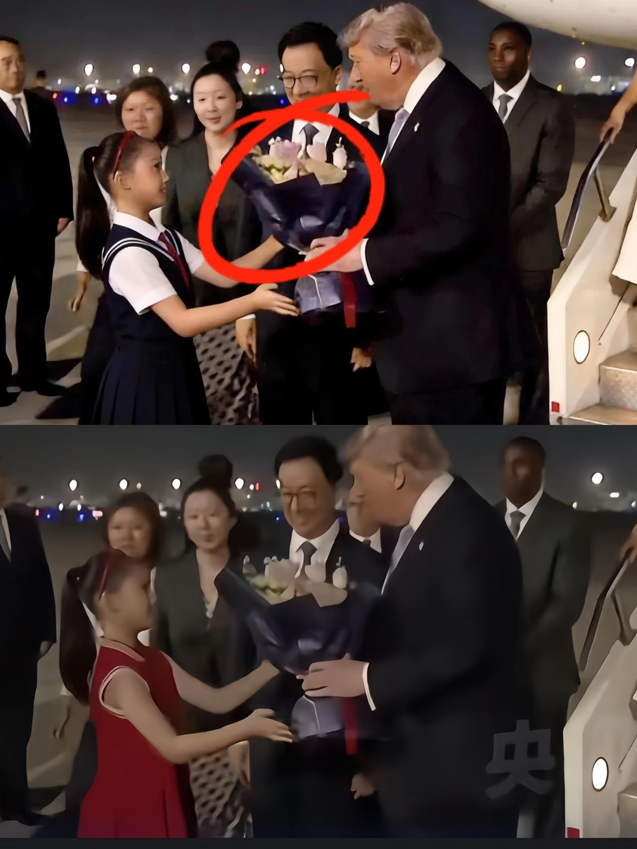 每次看外事接机新闻，不知道大家有没有发现，迎接外国元首的时候，上前献花的，全都是
