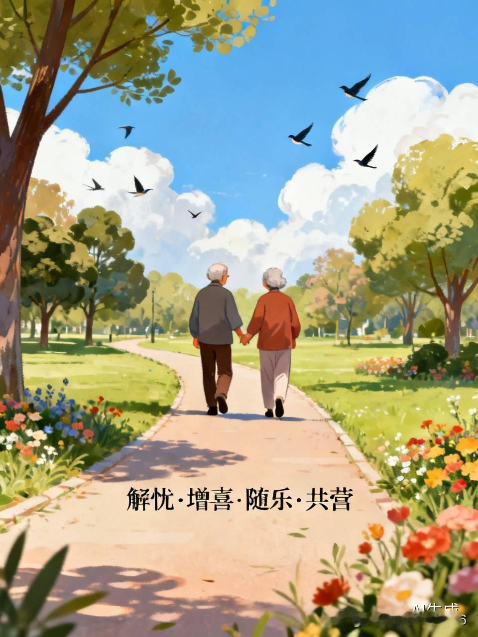 中老年人找老伴，目的就是:，解忧、增喜、随乐、共营。人上了年纪，儿女都忙自己的生