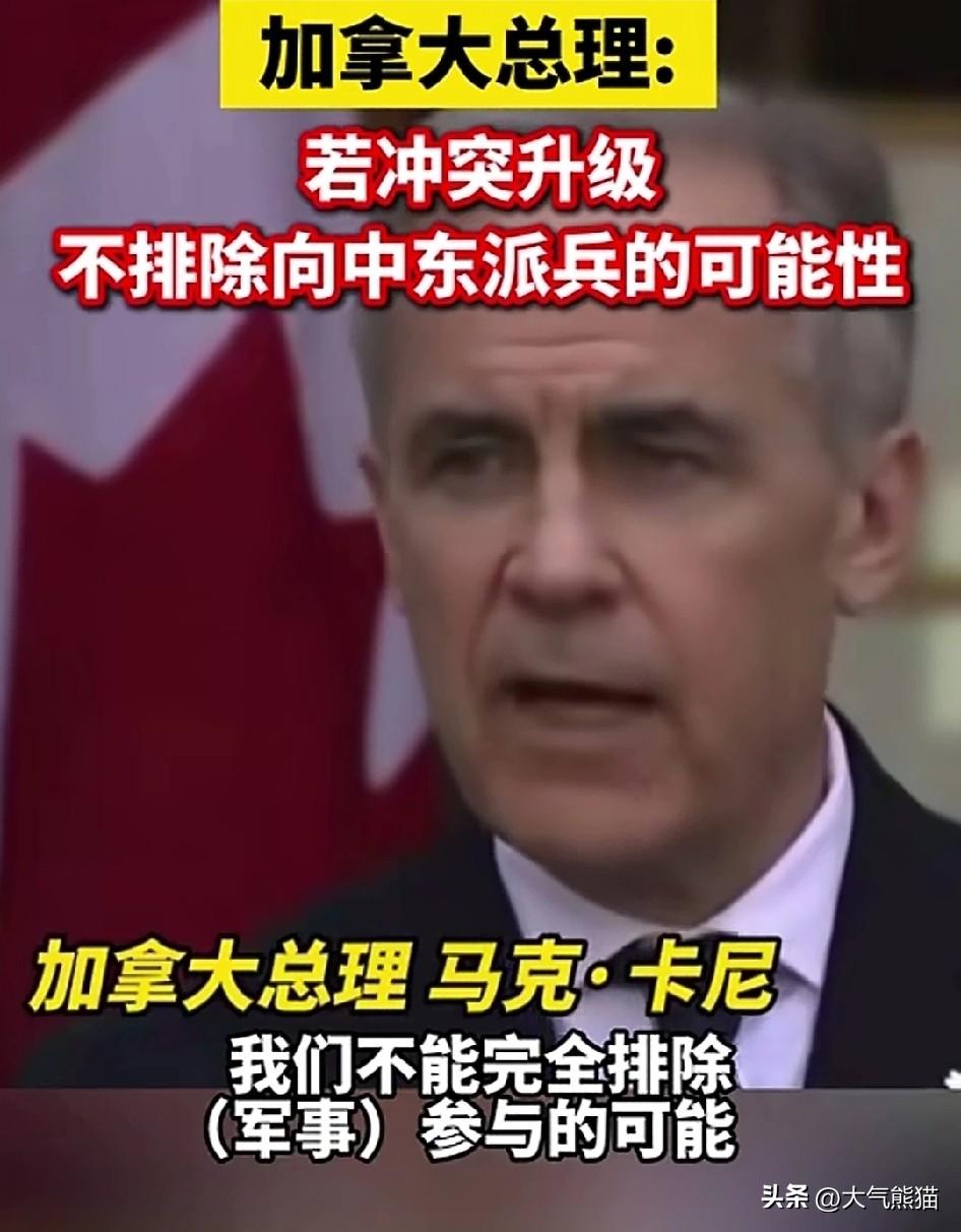 这操作让人看不懂了，
加拿大总理卡尼称，不排除向中东派遣部队，以确保和盟友们站在