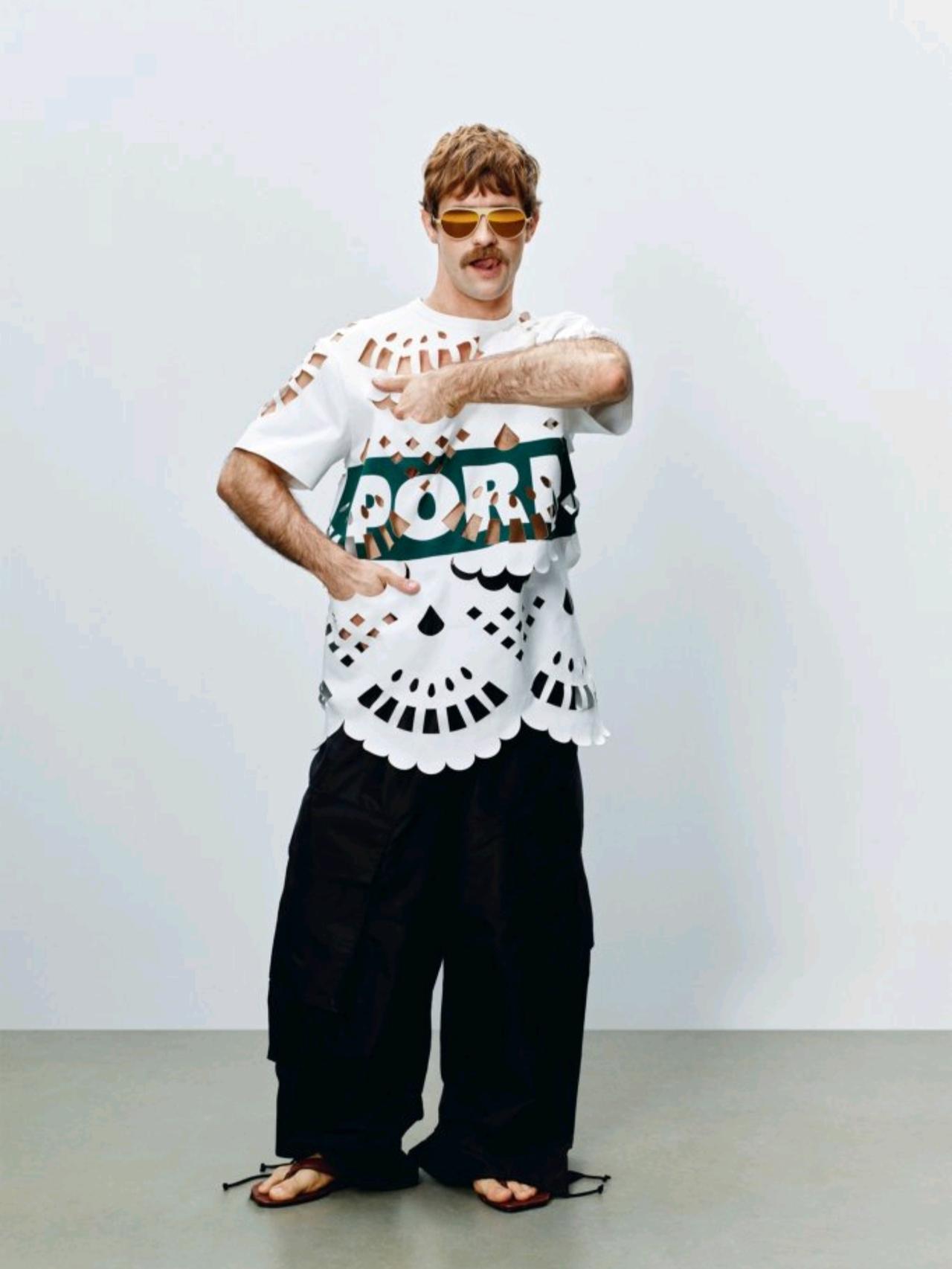 JW Anderson 2026秋冬男装系列中的针织堪称一绝。粗棒针毛衣故意做出