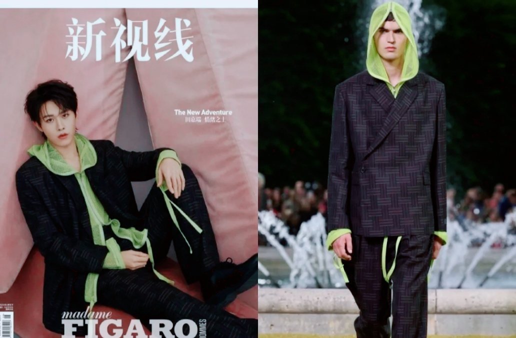 田嘉瑞登上《Madame Figaro Hommes》2025年4月封面。身着源