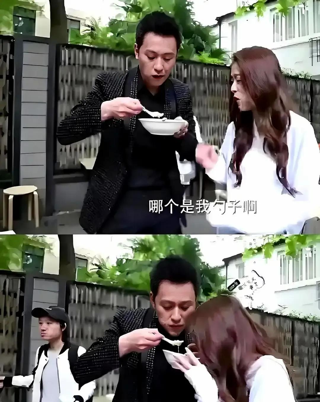 秦俊杰张雪迎在综艺里同喝一碗胡辣汤被剪出来，我看完第一感觉就是俩字：尴尬。
镜头