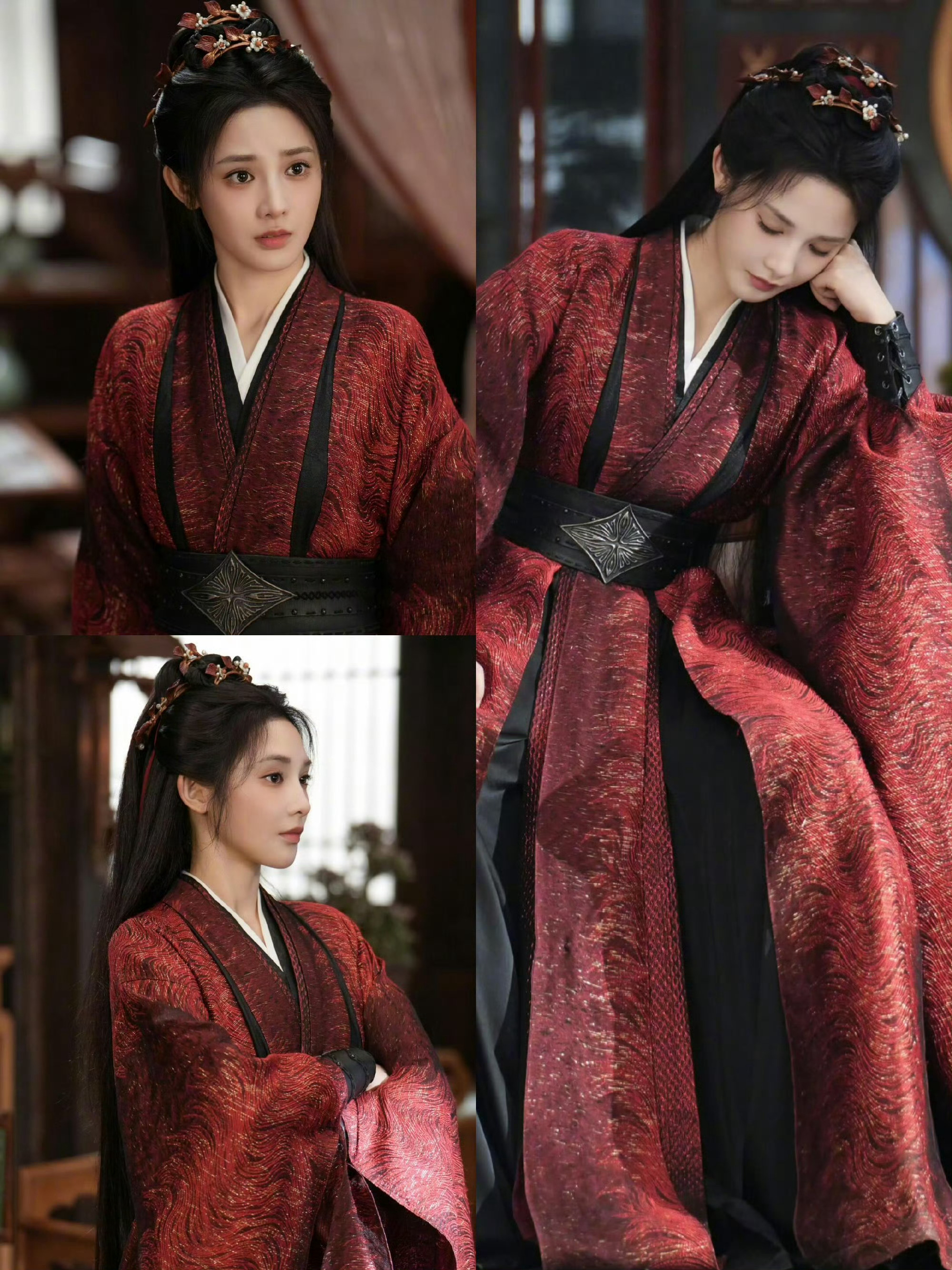 谁能拒绝彭小苒的古装？浓妆时艳而不俗，红裙摇曳自带气场；淡妆时清而不寡，素衣翩跹