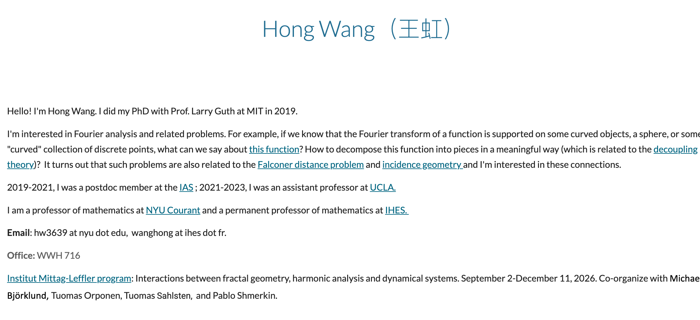 中国籍数学家首获菲尔兹奖王虹 嗯？新晋菲尔兹奖得主王虹，也曾跨界做AI？Neur