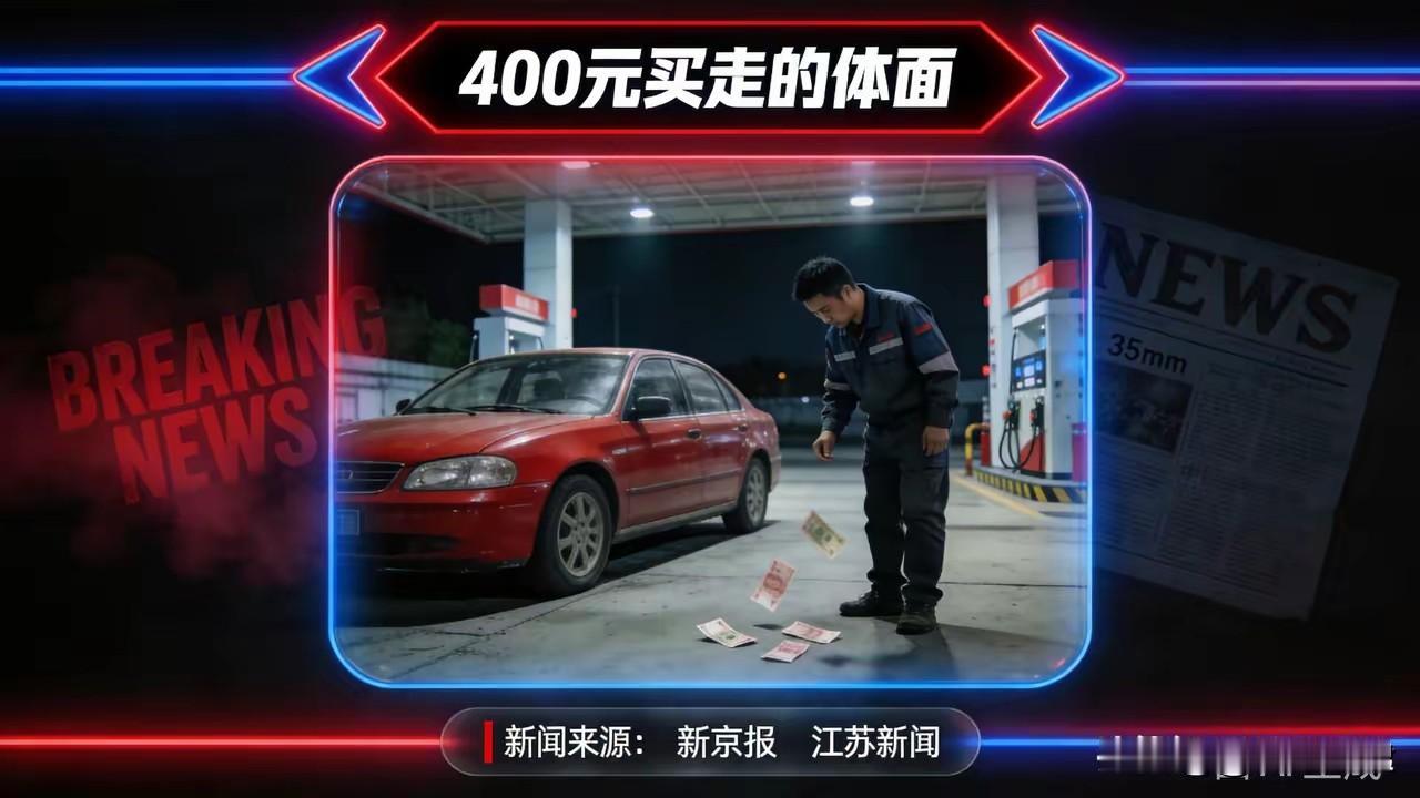 为什么400元能买走一个人的体面？
 
10月24日，湖北孝感一家加油站，一辆红