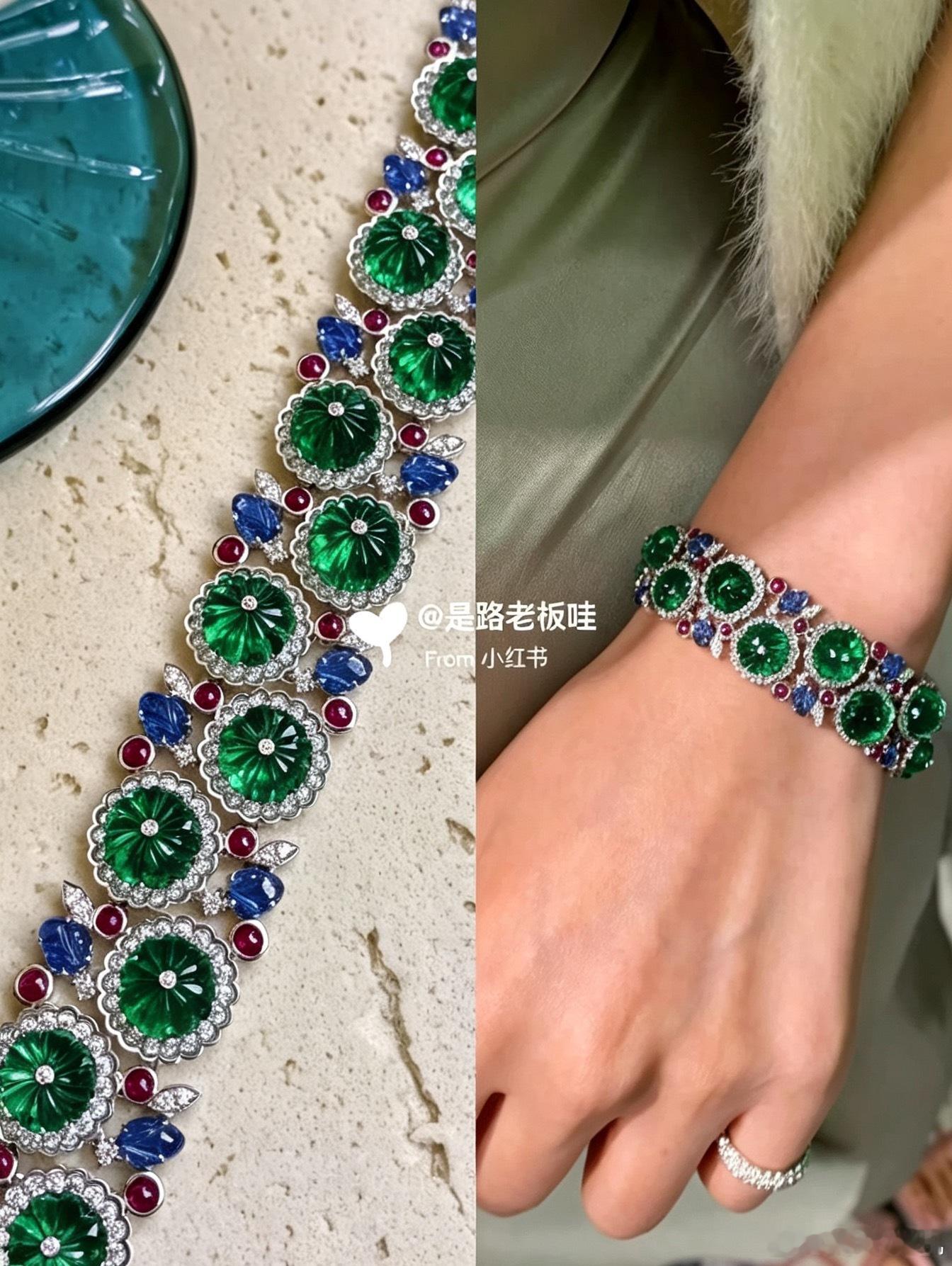 又被结巴寻觅到一串新的配色，湖蓝色水果锦囊。当然也可以P成经典祖母绿色感觉最近就