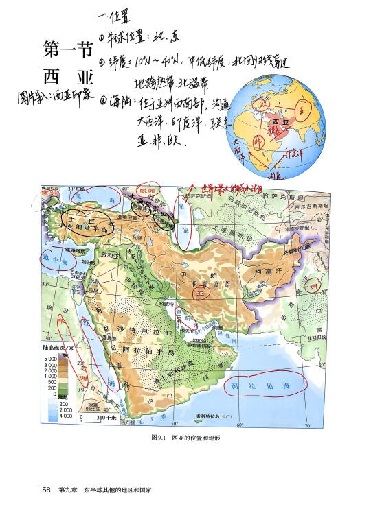 新人教版备课｜9.1 西亚