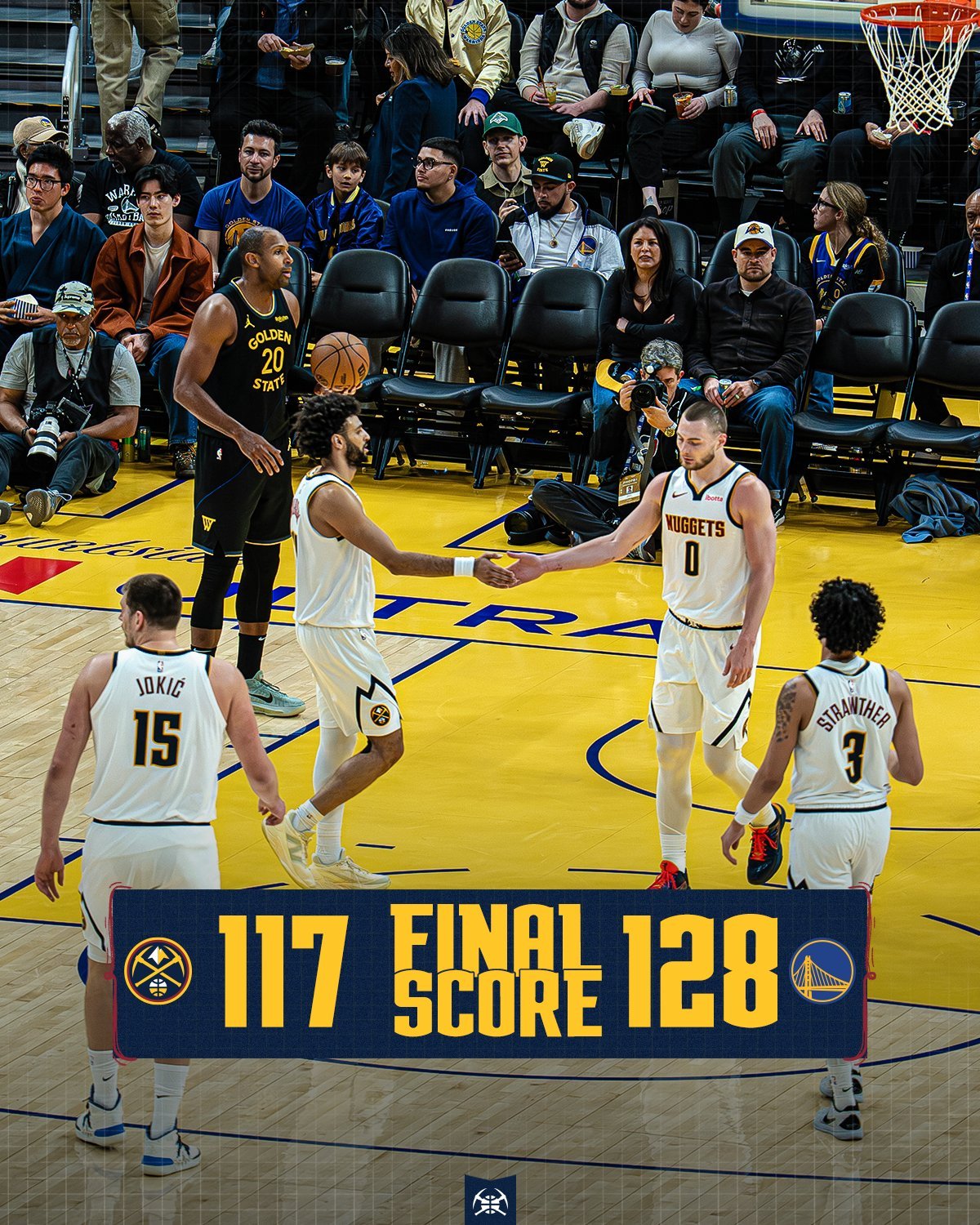 掘金变成了昨天的火箭，被残阵勇士第四节一波20-2大火收汁了……咳 还不如火箭呢