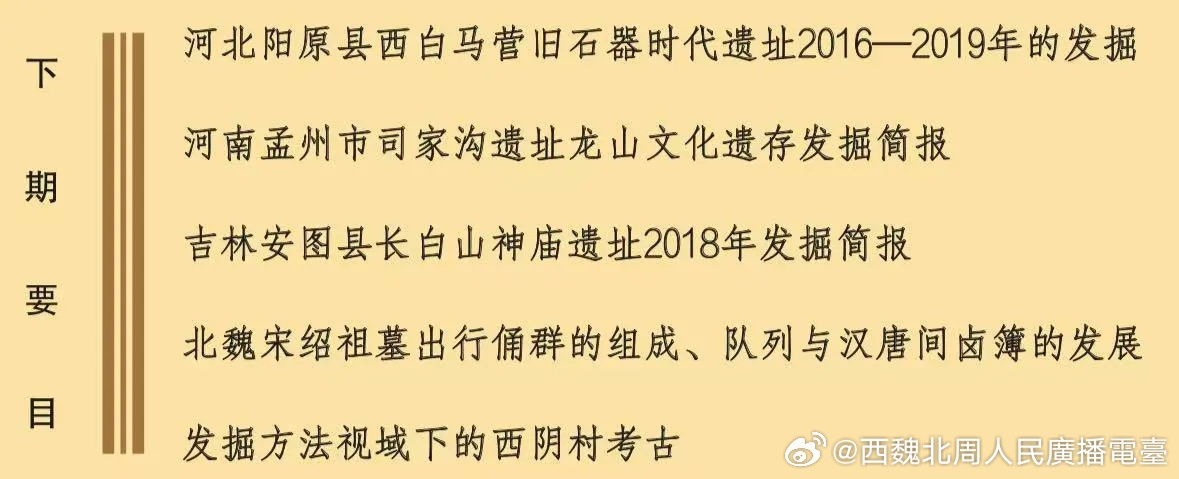 北朝考古 《考古》2026年第9期要目预告：《北魏宋绍祖墓出行俑群的组成、队列与