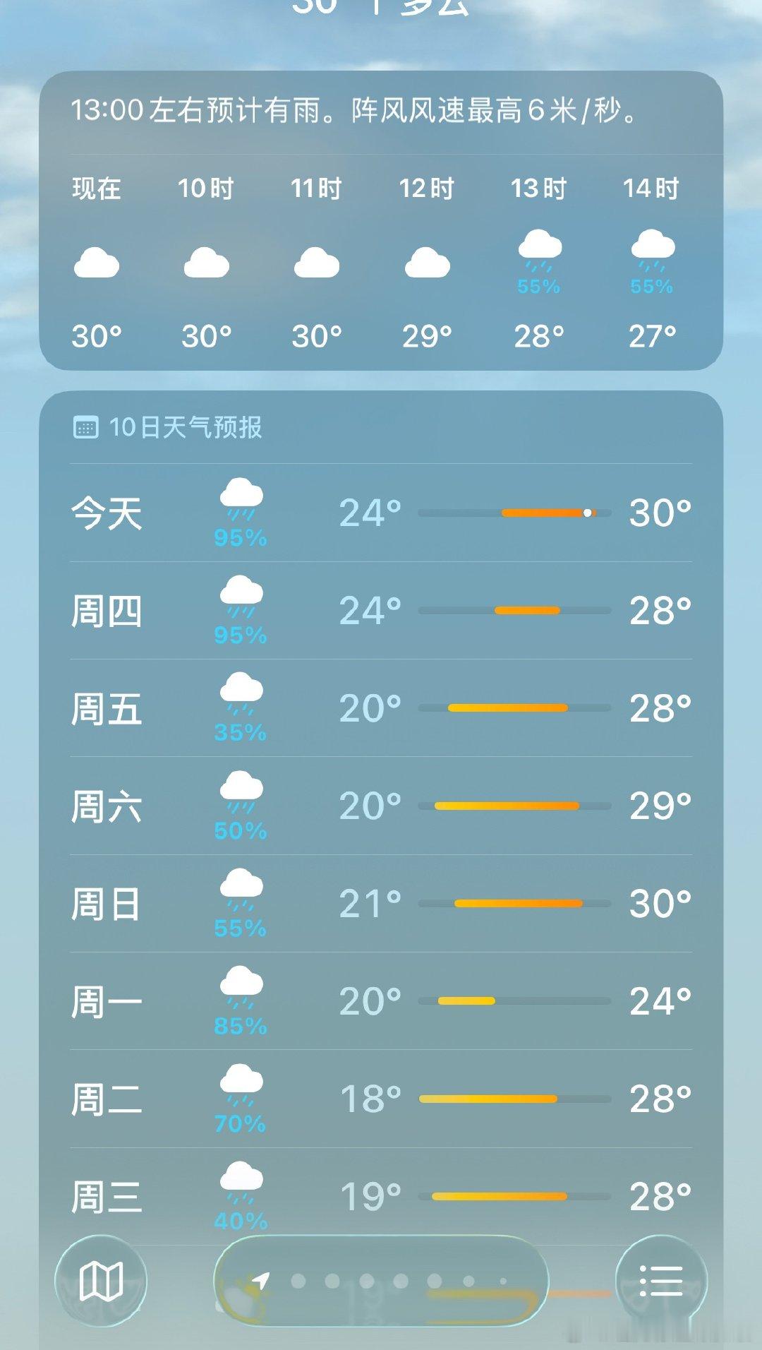 又又又开始下雨了🌧️下多了就烦，感觉很不方便。北方高温消退南方新一轮降雨北方高