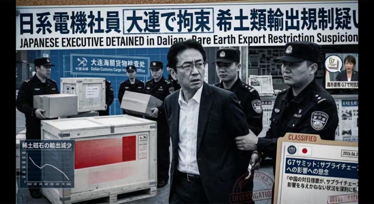 两名偷运中国稀土被拘的日本人，均系在大连的日企日籍员工，问题是：

该日企内还有