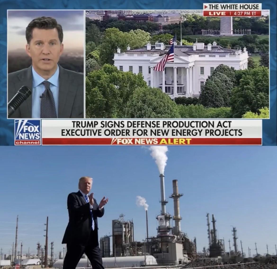 据福克斯媒体：鉴于能源价格上涨，特朗普刚刚签署了一项行政命令，援引《国防生产法》