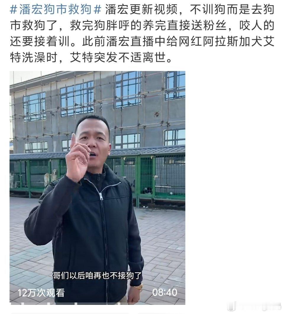 潘宏狗市救狗之前给狗洗澡那事不是挺有争议吗？不知道是为了洗白还是真这么正义 