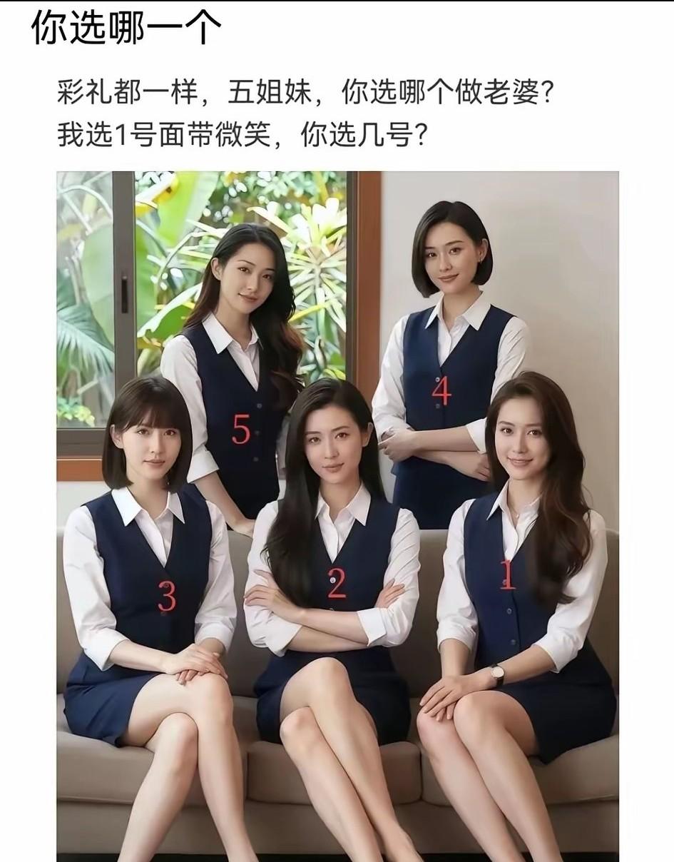 如果同等房车条件下，您会选择几号作为妻子？