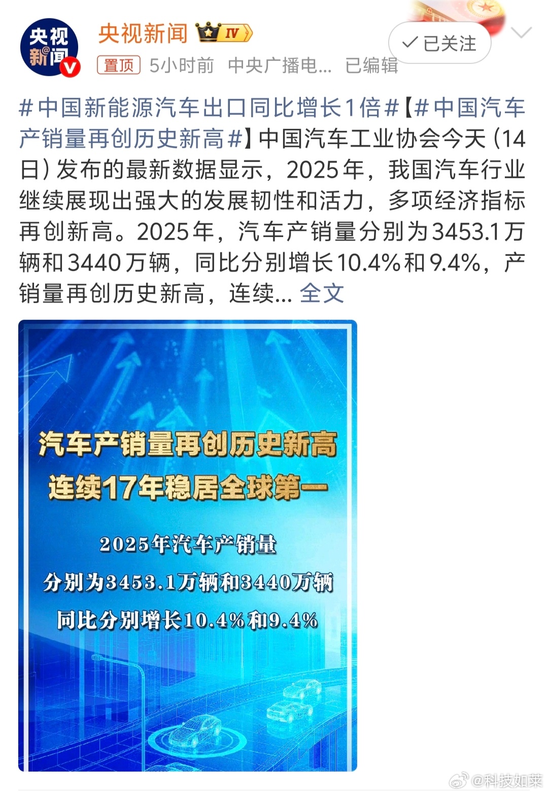 央视喜报十七连冠真的牛，再也不是以前只拼数量的年代了，现在国产汽车不管是智能配置