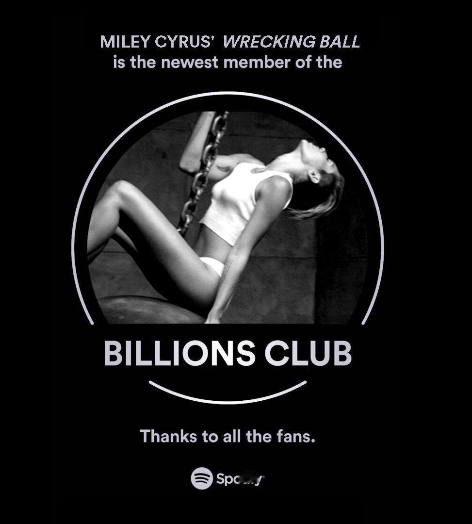 麦莉Miley Cyrus神单《Wrecking Ball》在流媒体Spitif