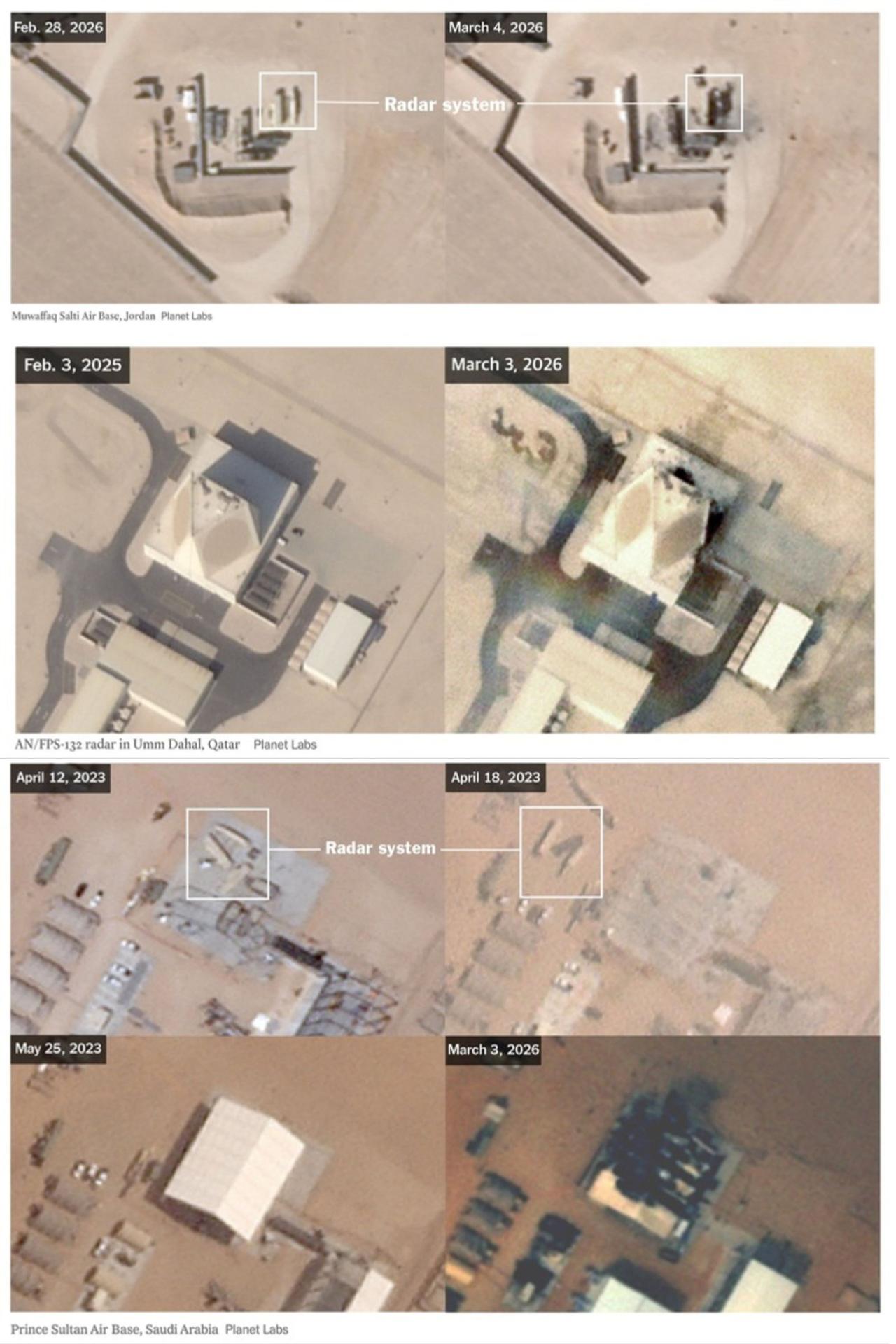 Planet Labs 的图像证实伊朗空袭取得成功：
约旦穆瓦法克萨尔蒂空军基地
