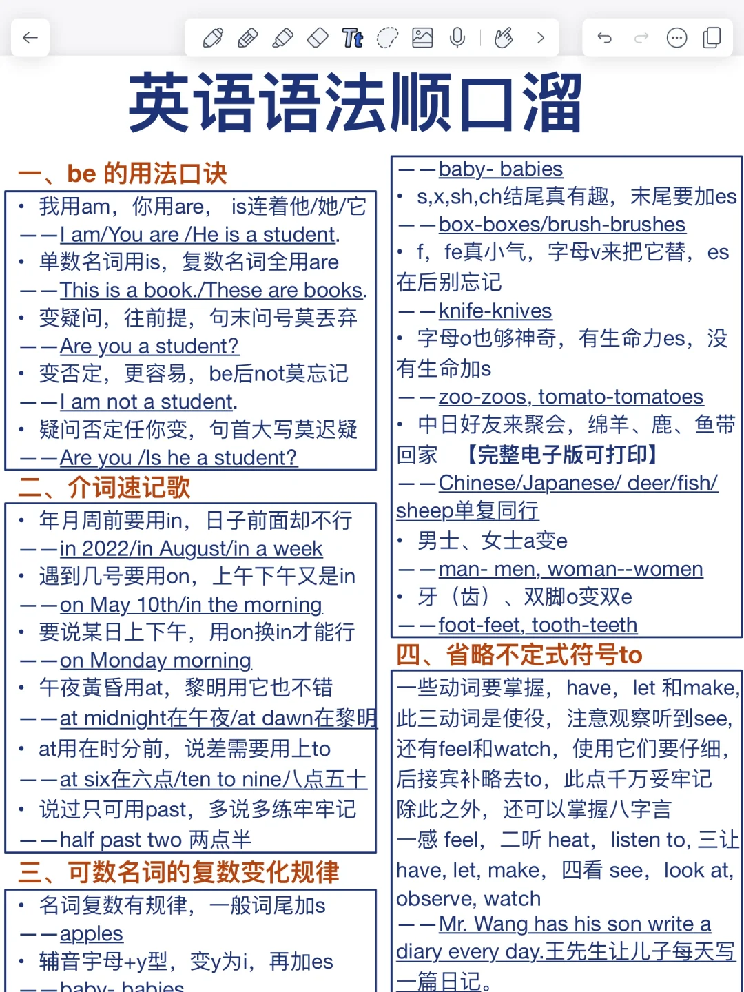 拒绝死记硬背！英语语法顺口溜！这样学真牛