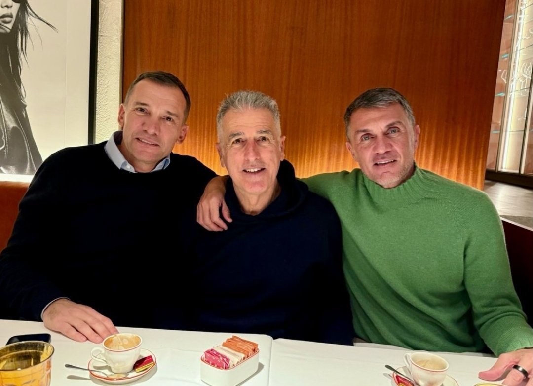 AC米兰 📸 舍甫琴科在Ins上写道：“今日在米兰。很高兴见到朋友们”舍瓦、塔