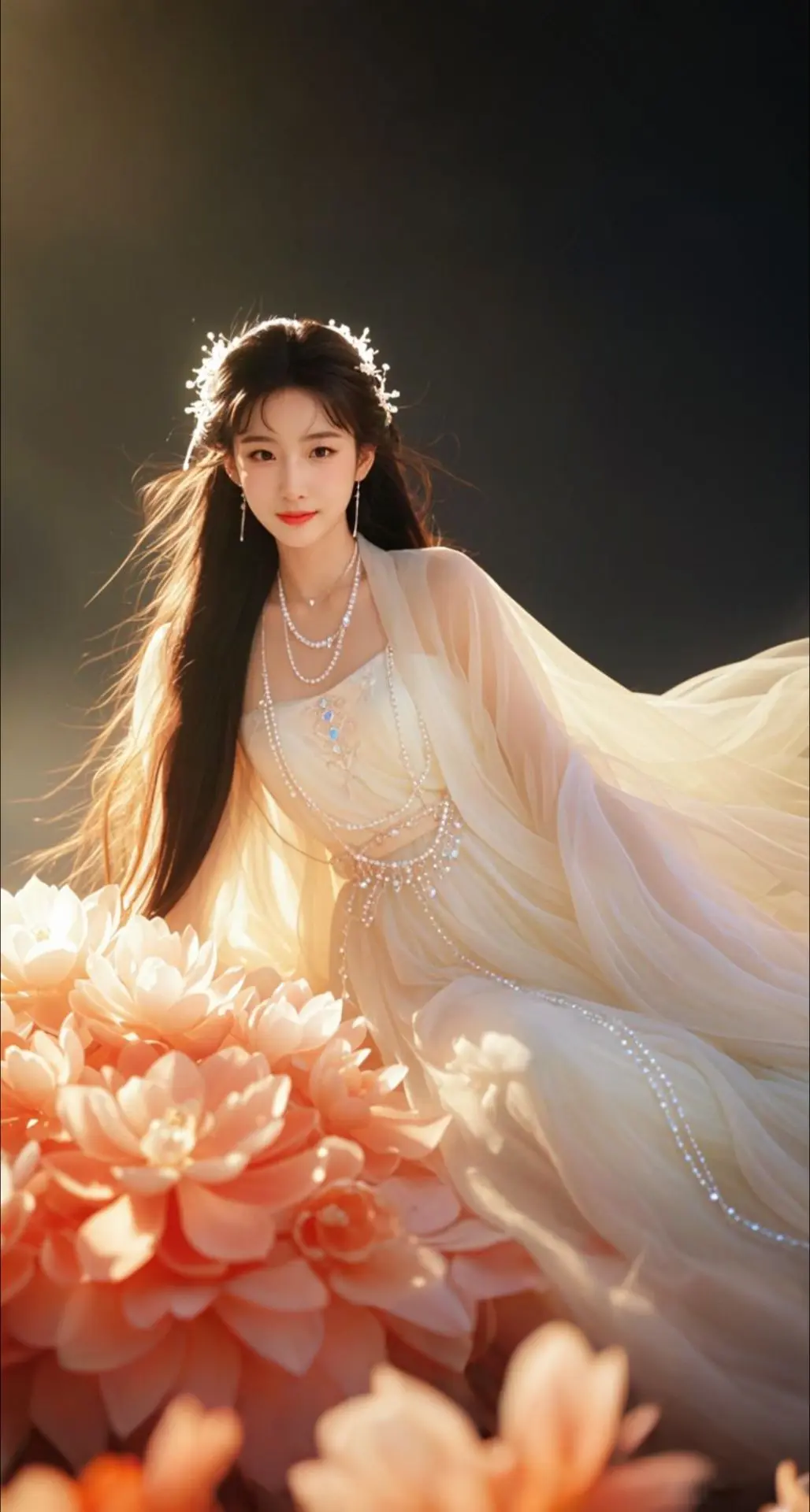 AI扩图 AI清透花灵