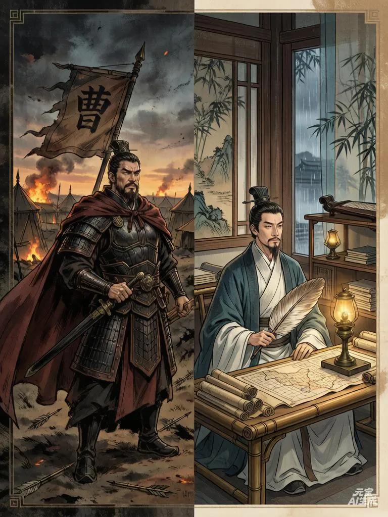 我认为曹操。我在曹操和诸葛亮里选一个最欣赏的，我拍大腿选曹操。别急，我知道你们有