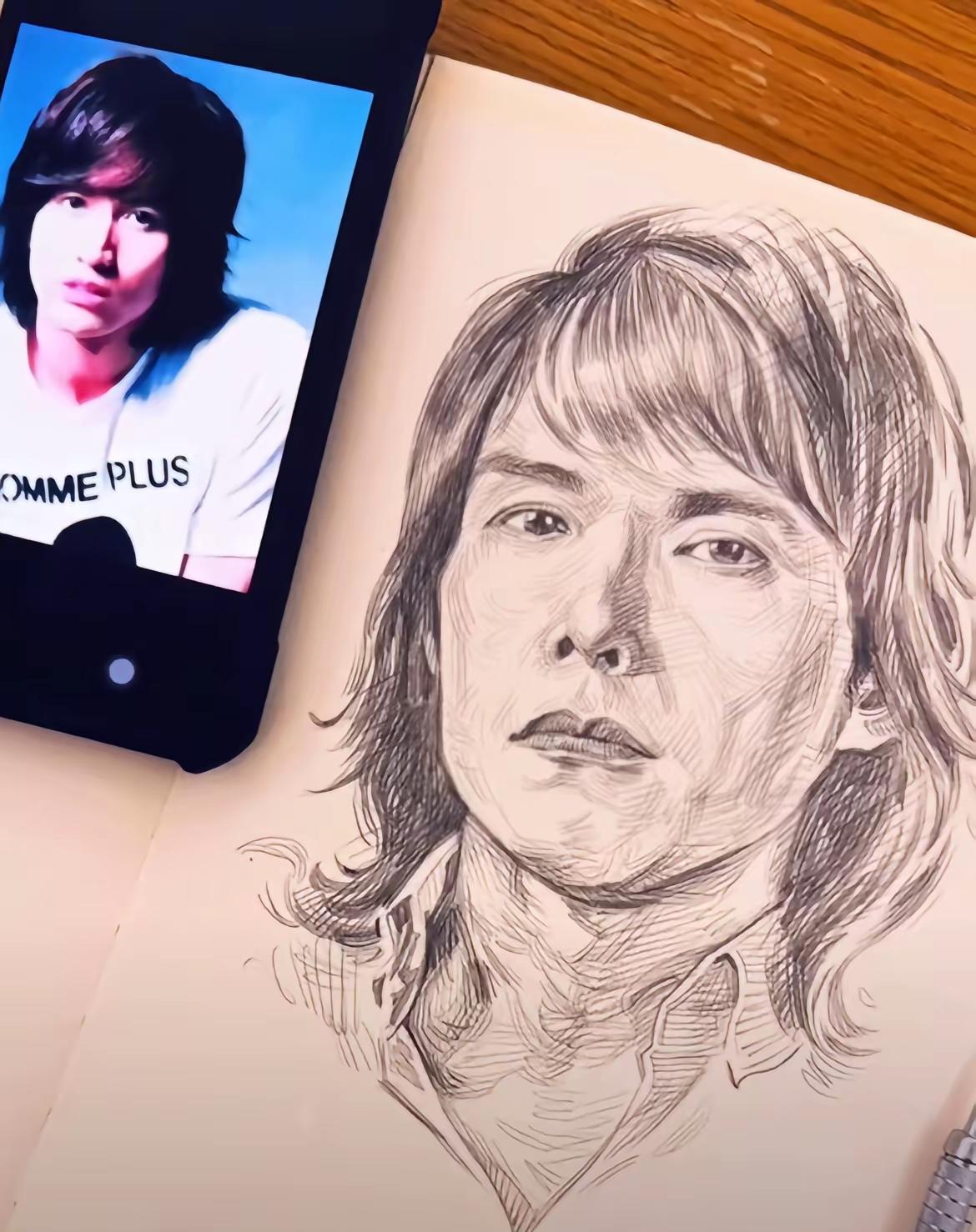 因为喜欢言承旭，所以学了这画画。