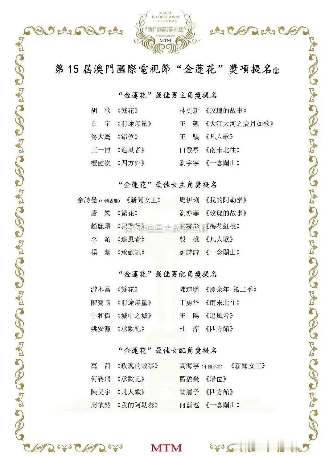 檀健次凭借《四方馆》提名澳门国际电影节“金莲花”奖[偷乐] 