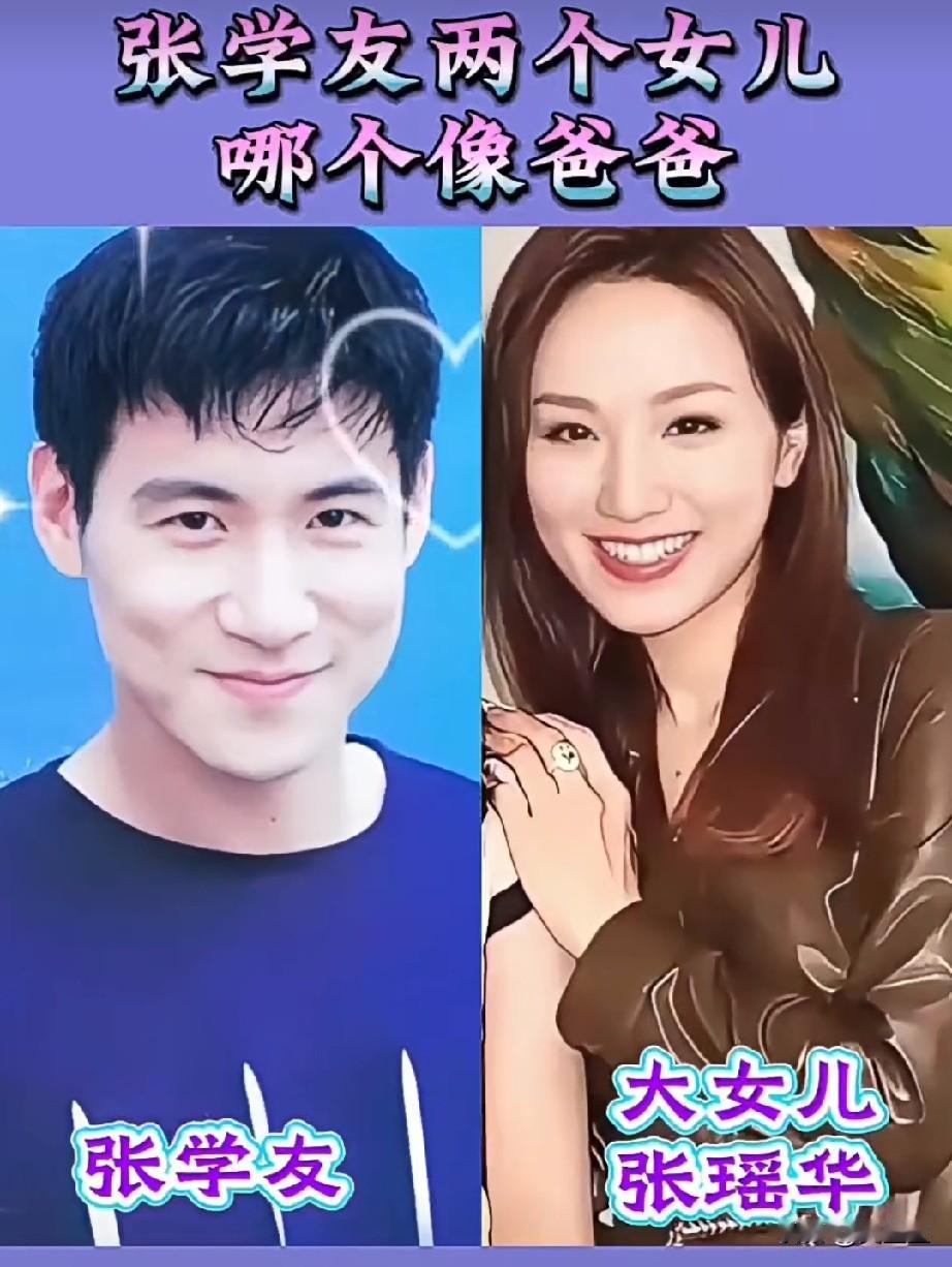 张学友两个女儿
哪个像爸爸？