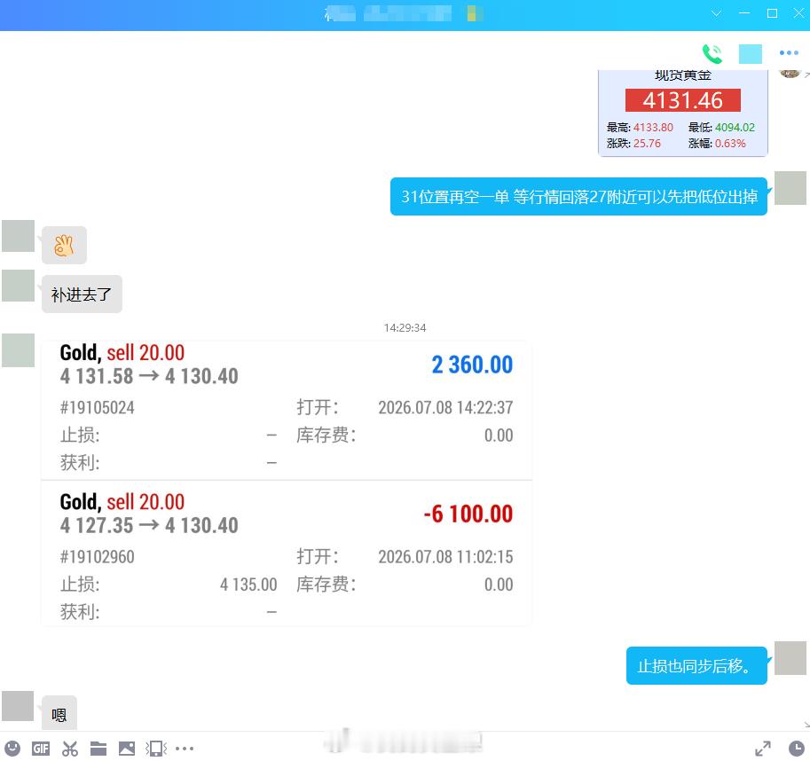 咱们4127位置的空单仍在，前面行情给到4121低位的时候没有离场，原因很简单就