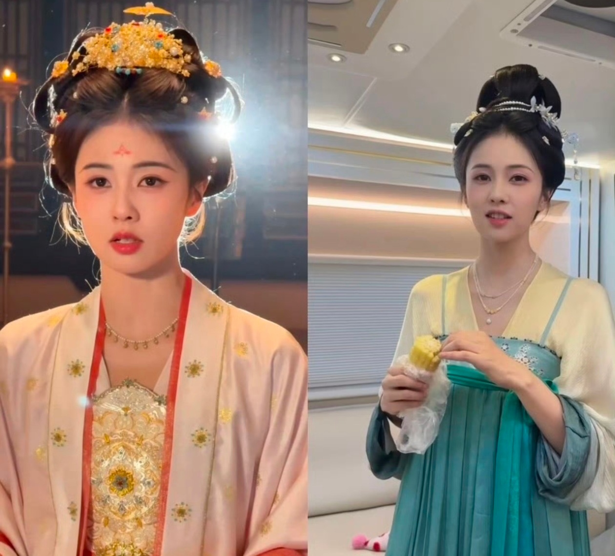 白鹿瘦成啥样了还是圆润点好看，瘦了连美感都没有了……[笑cry]工作是次要的，生
