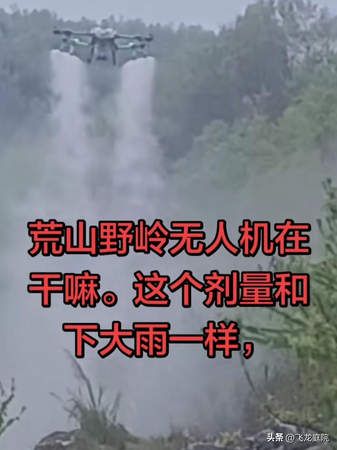 现在不仅是无人机给油菜花打药了。给小麦打药，草地也打，山坡也打，荒山野岭也打药？