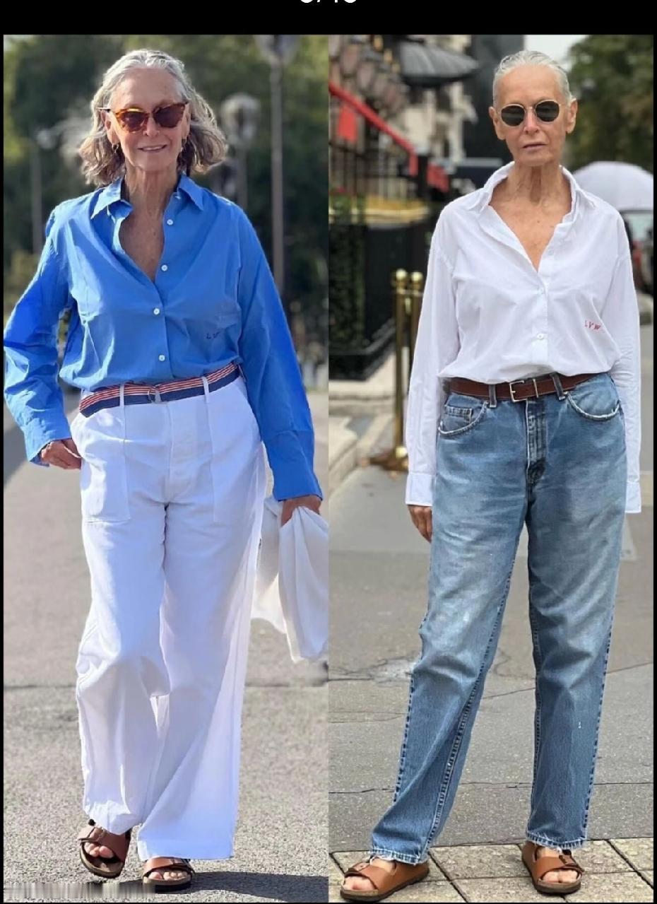 分享秋季运动外套穿搭法国70+博主Linda Wright，是来自德克萨斯的优雅