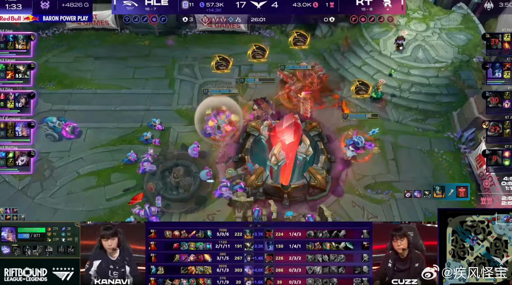 BLG严父拿下S16世界赛门票！HLE 2:1 KTHLE拿到S16门票HLE晋