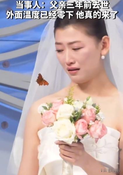 “父爱无疆！”辽宁沈阳，婚礼上一只蝴蝶缓缓落在新娘肩头，新娘看见之后瞬间泪崩，认