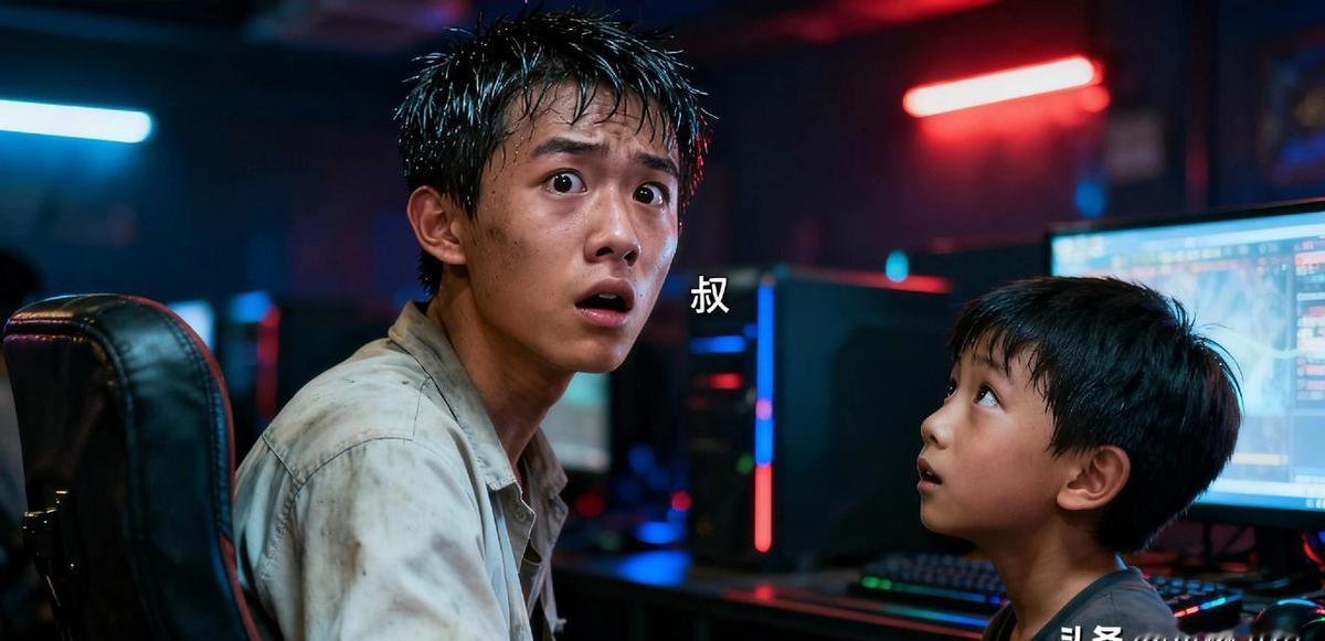 暑假干了两个半月工地，手糙得像砂纸，脸晒得跟老南瓜似的。
进网吧，一坐下来，旁边