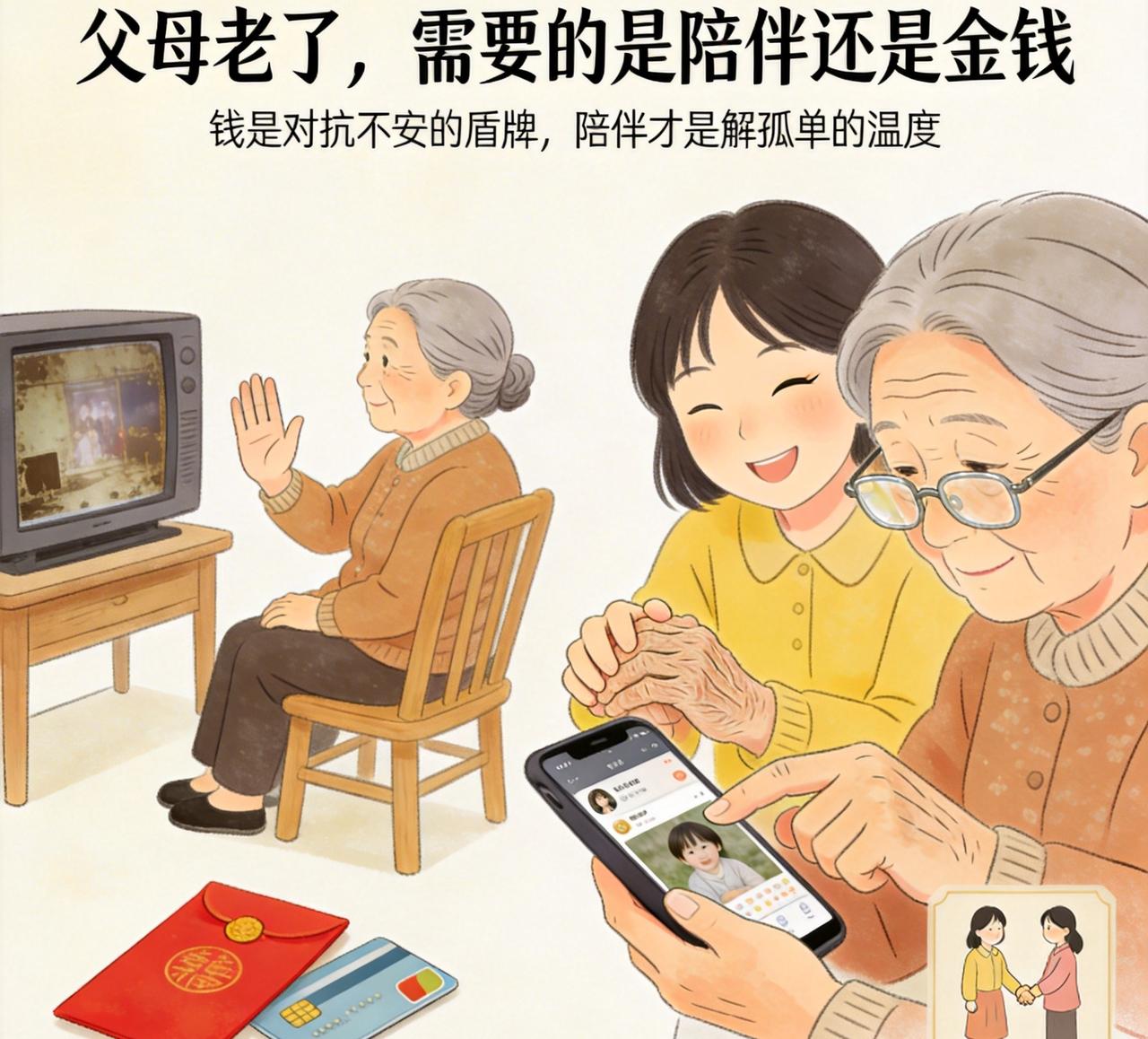 前阵子回家，母亲正在看电视，我说咱去买个新的，她却摆摆手说：“别乱花钱，还能看。