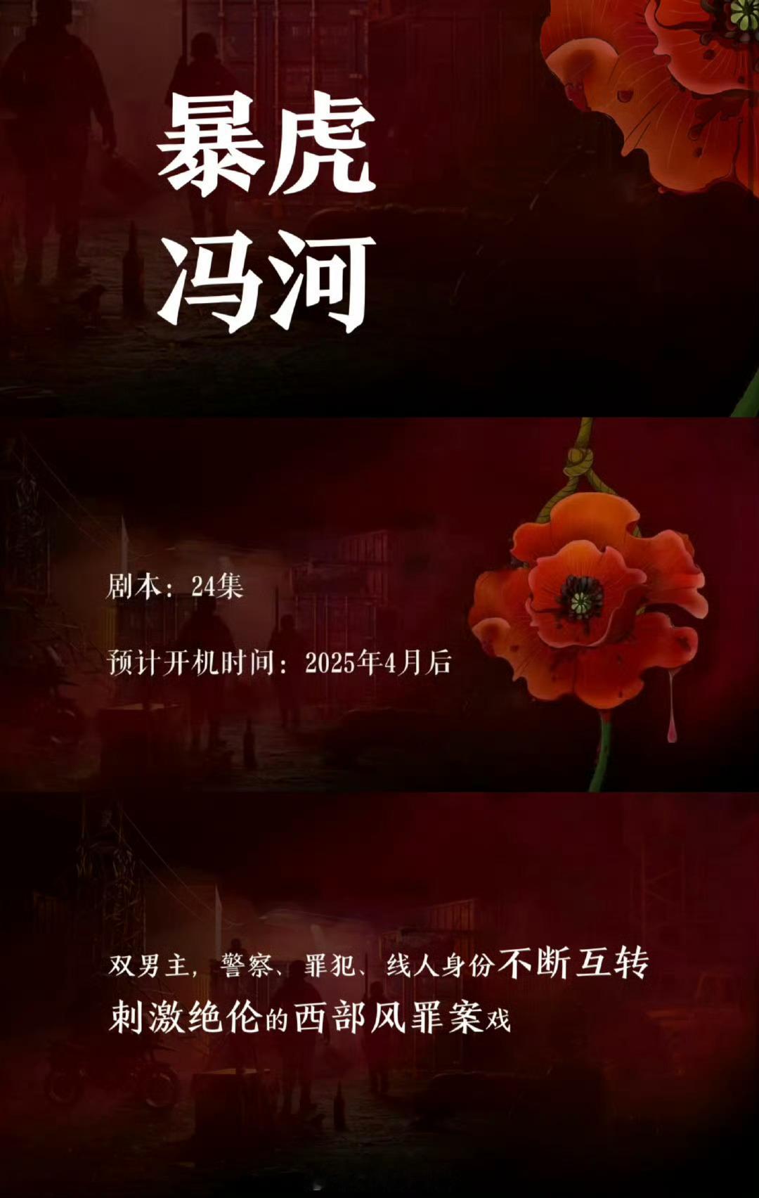 🍉《暴虎冯河》阵容🈶王千源、王星越、蔡文静，导演：邢键钧（猎罪图鉴、三大队）