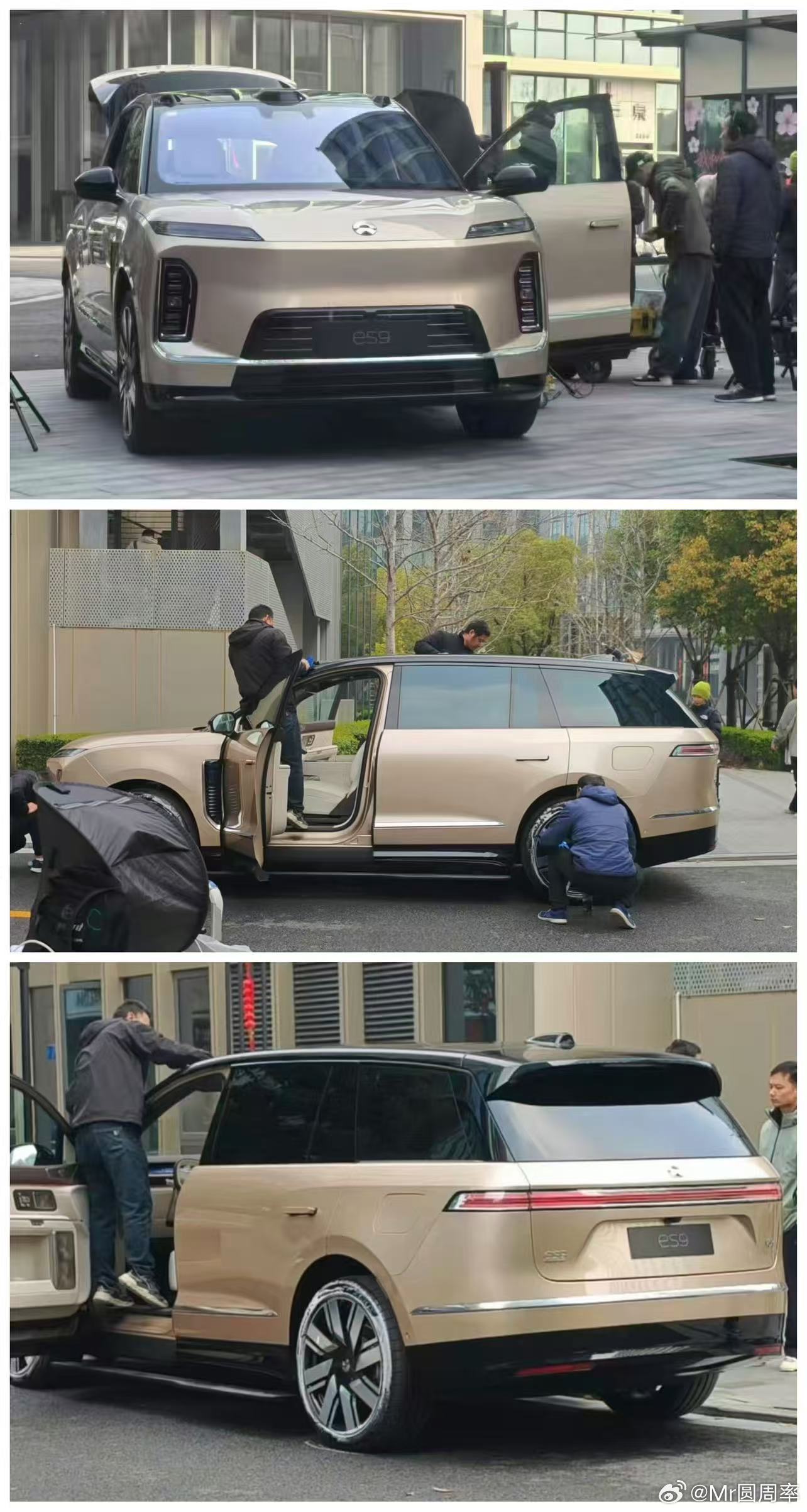 蔚来ES9 的实车。外观上基本延续了ES8，更大更长更壮，ES8的外观还是非常受