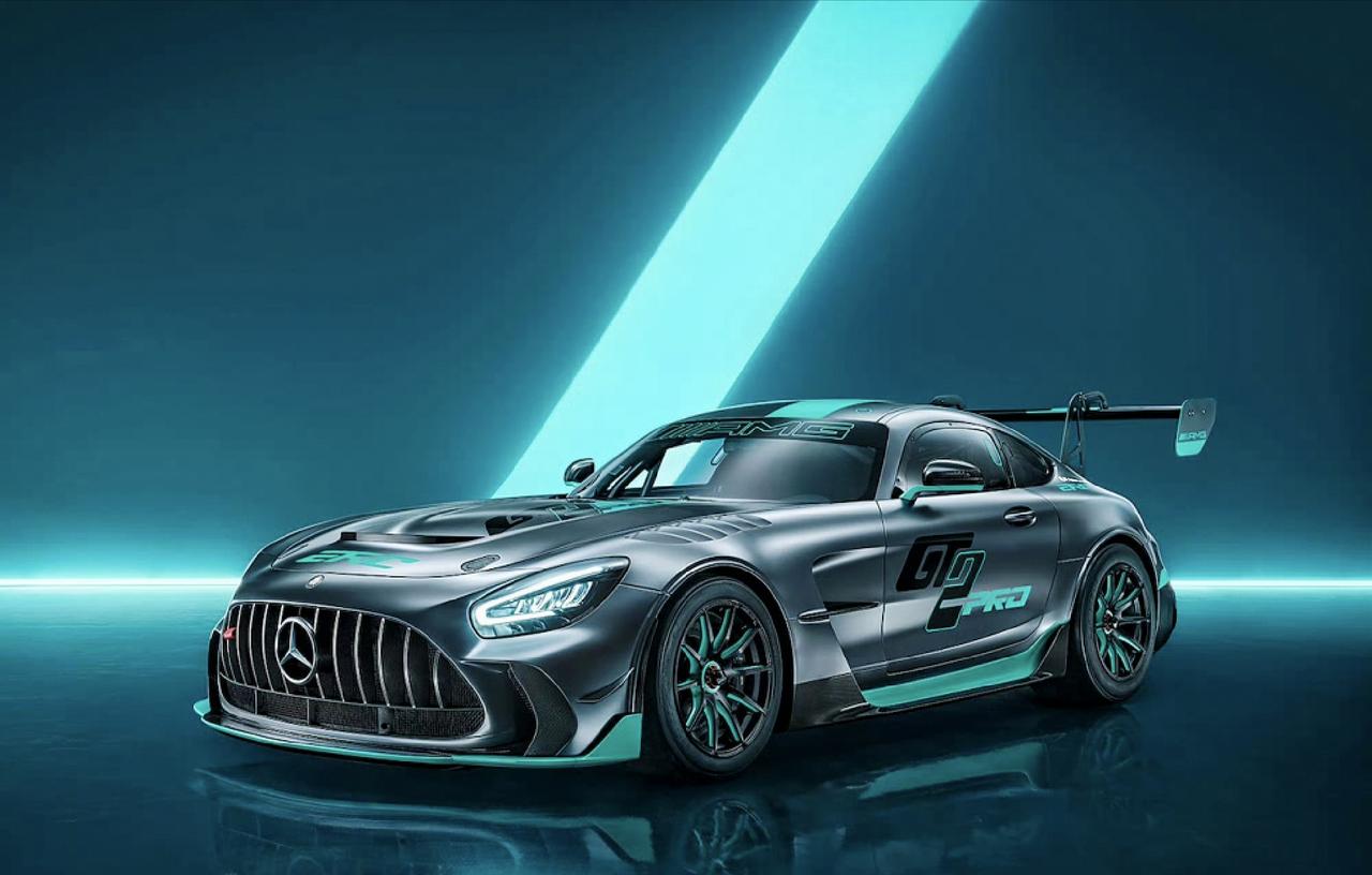 【限量20台 梅赛德斯AMG GT2 Pro赛车特别版官图】该车整体采用银灰色哑