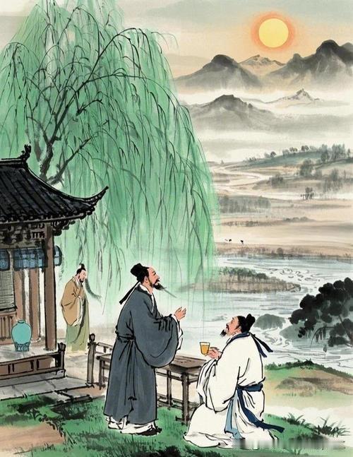 《芙蓉楼送辛渐》
——唐·王昌龄
寒雨连江夜入吴，
平明送客楚山孤。
洛阳亲友如