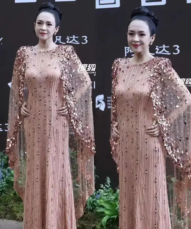 章子怡这次纱裙翻车，评论区直接炸锅：粉纱+中年=姨妈现场？
 
薄纱这玩意儿，真
