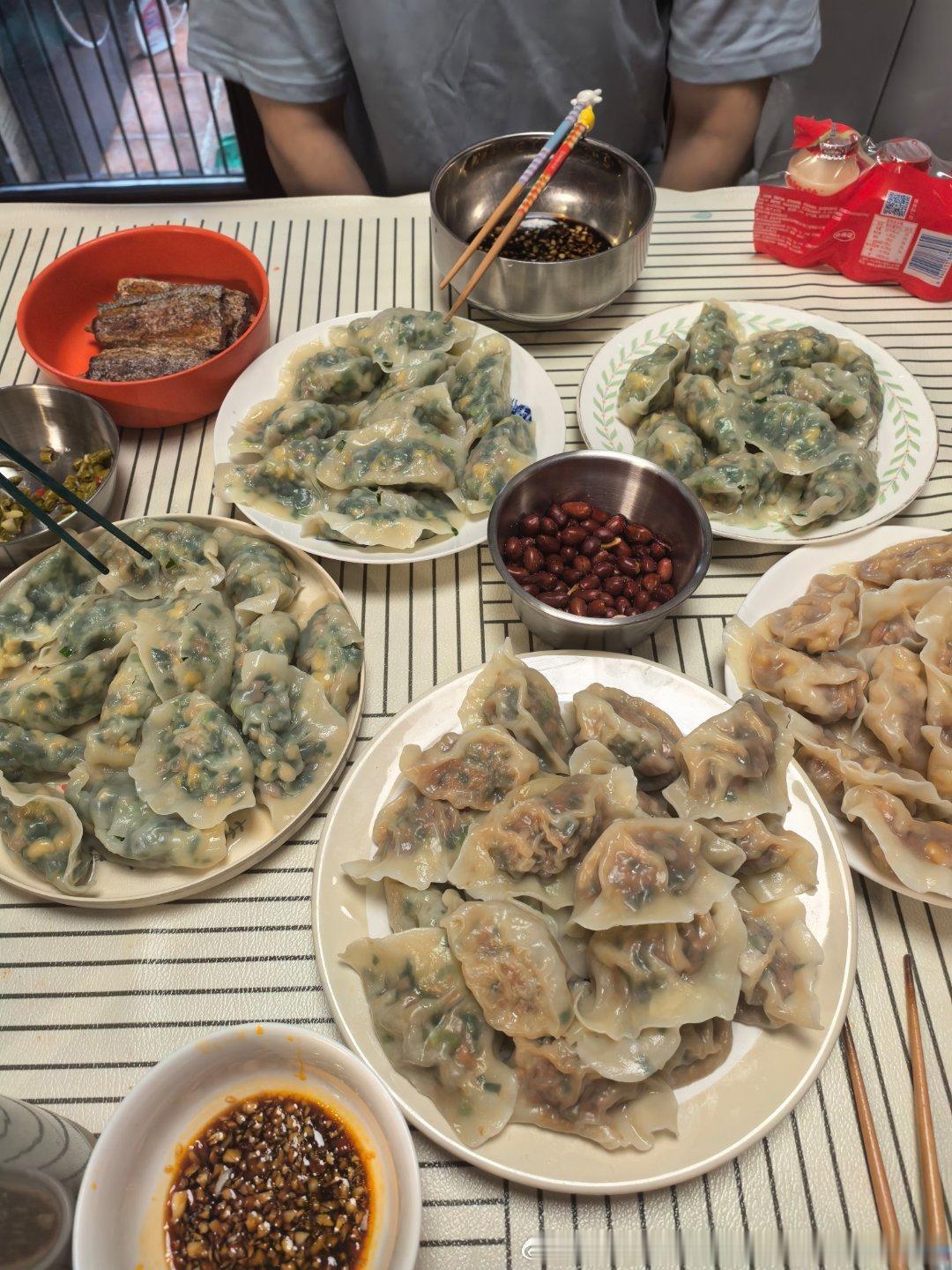 今天饭团奶奶包了饺子🥟 超好吃午饭要积极