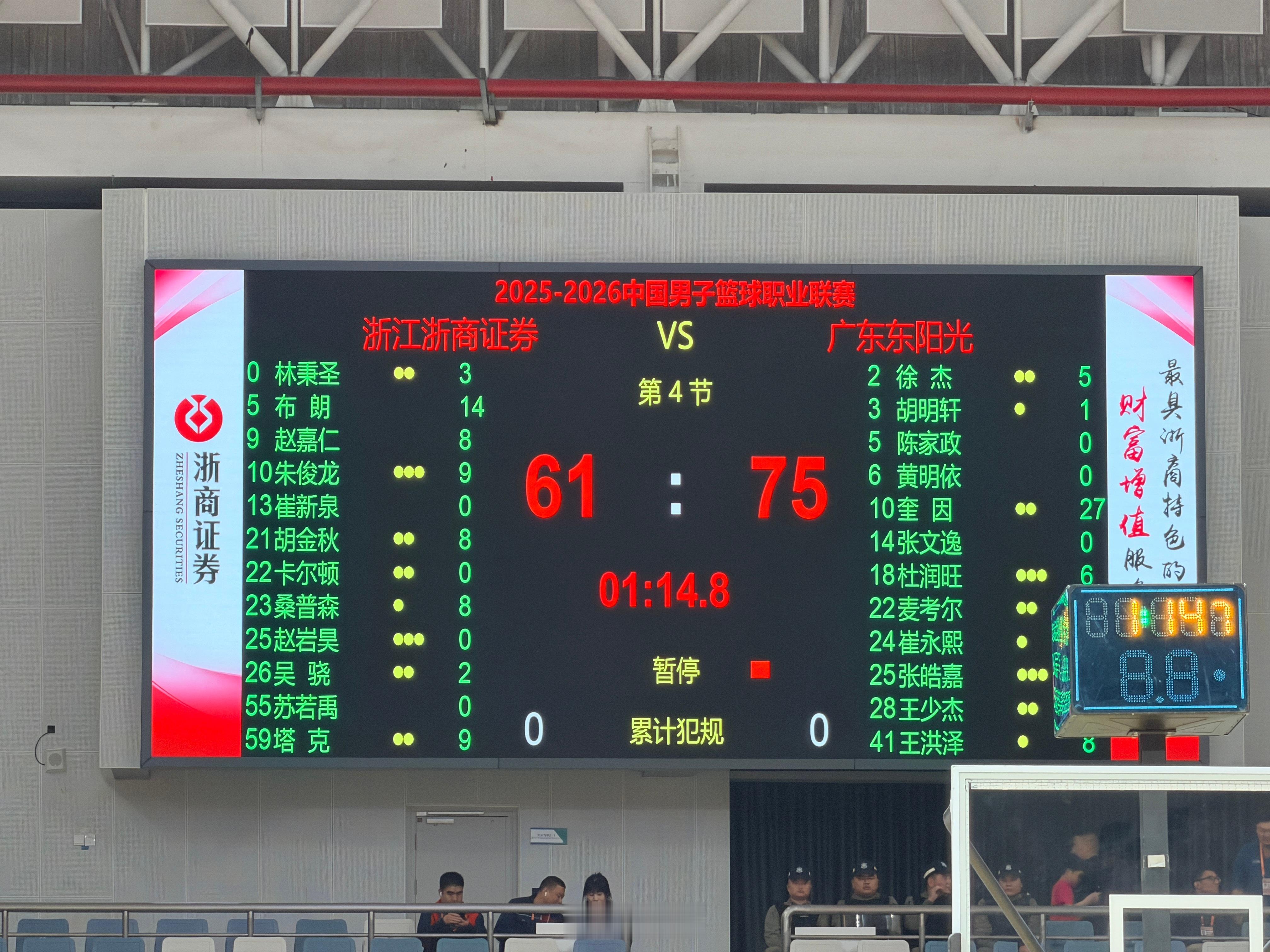 秦皇岛神驴！广厦男篮vs广东男篮 杭州·黄龙体育中心