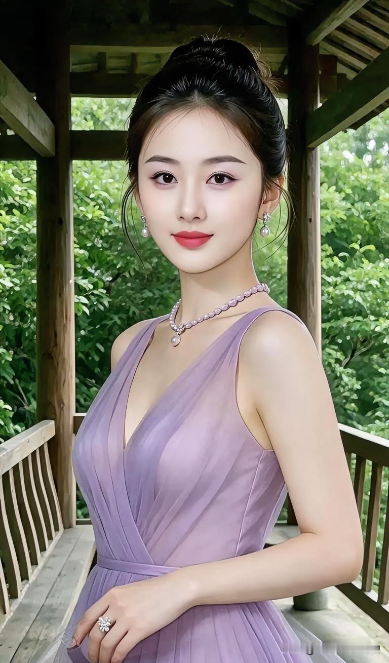 【现代散文诗】

紫裙凝露，亭阁深深。清眸浅笑，温婉如玉，静守一帘绿意。不惹尘嚣
