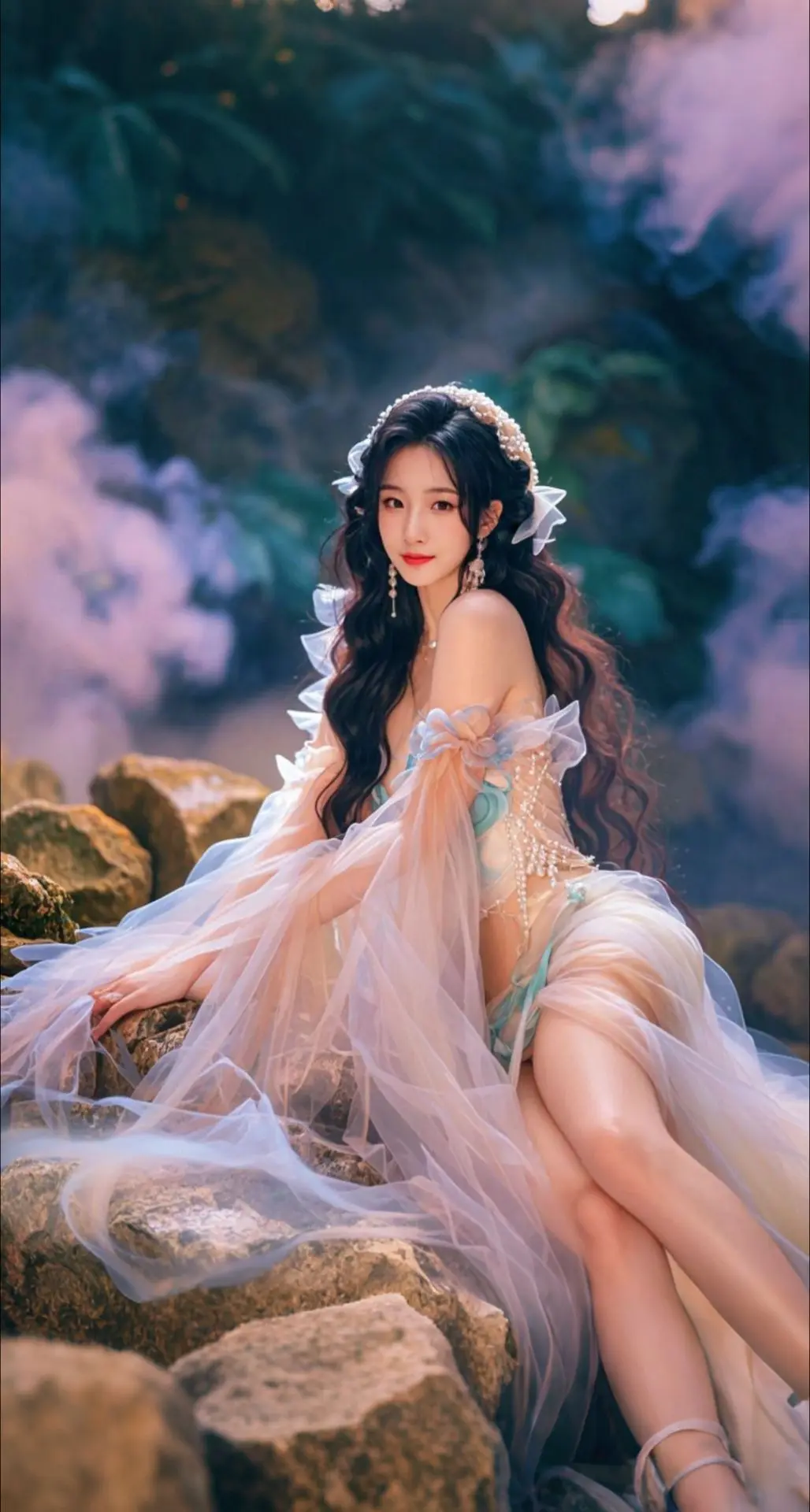 AI扩图 AI女帝仙境幻梦