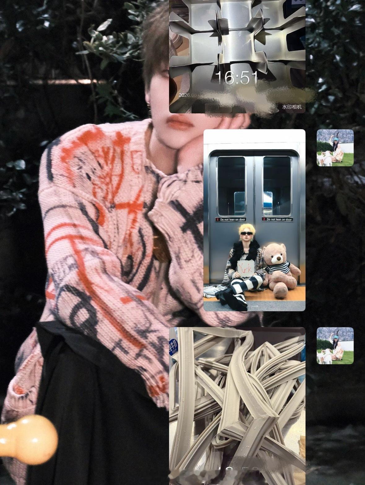 我真服了下班往店里群里发了打烊照片 完全没看见中间夹杂了一张小南南的照片  刚洗