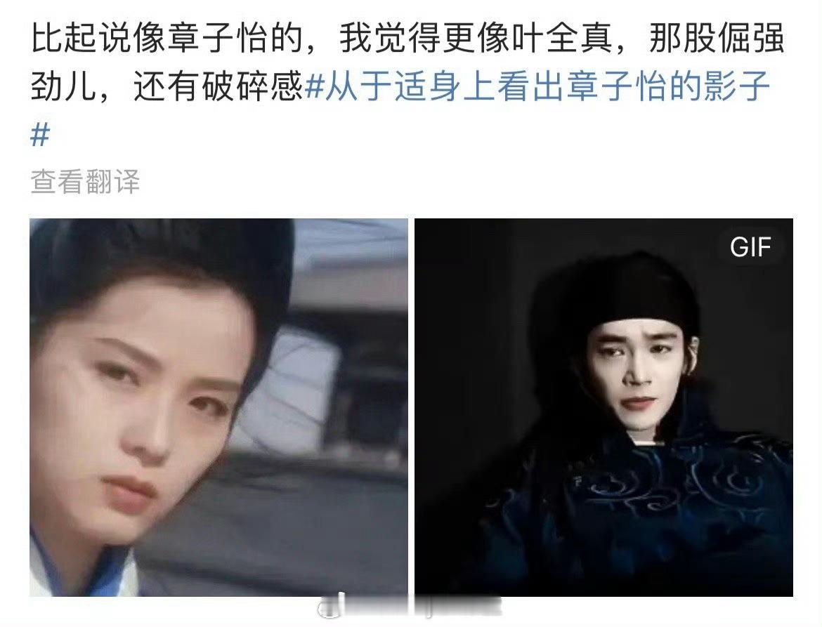 像金喜善，跟巩俐撞脸，有章子怡的影子，身上还有叶全真的破碎感，于适到底是个什么人