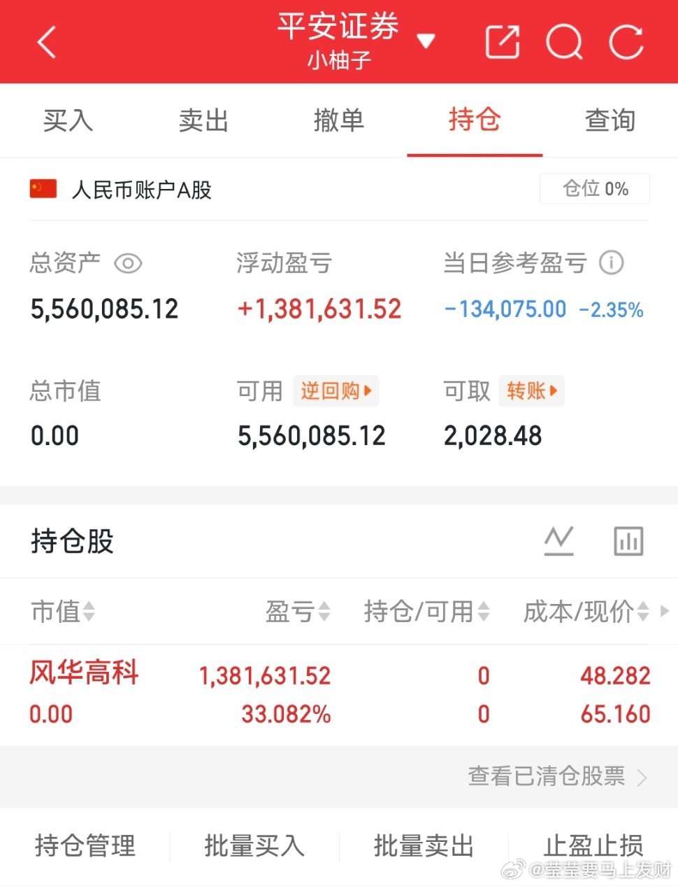 这里就是有一个玄学，大赚之后防止大幅回撤，所以先空仓，每次大赚都会有个大幅回撤 
